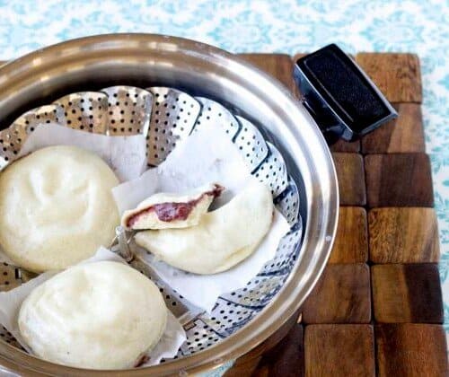 red bean paste steamed buns