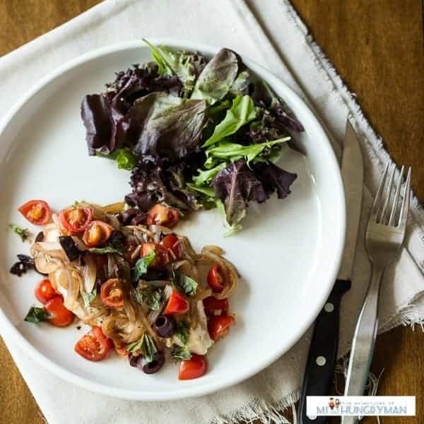 Grilled Chicken w/Tomato-Olive Relish