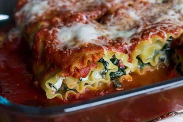 Vegetarian Lasagna Roll Ups