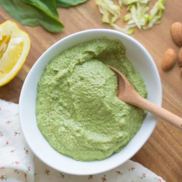 Easy Zucchini Pesto with Almonds MJ and Hungryman