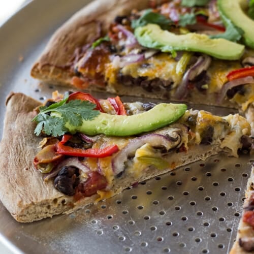 Healthy Vegetarian Mexican Pizza