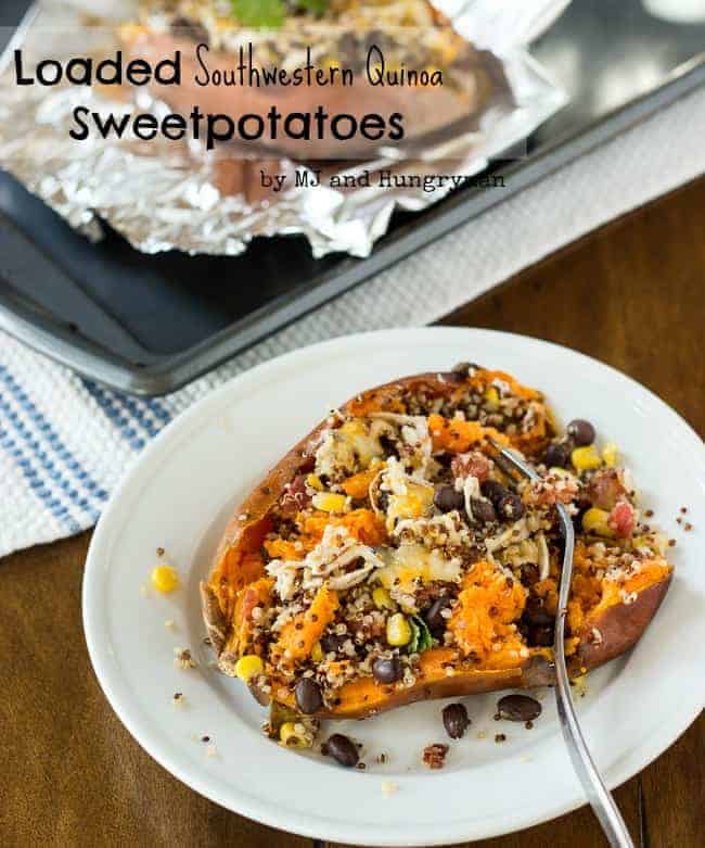 Loaded Southwestern Quinoa Sweetpotatoes 