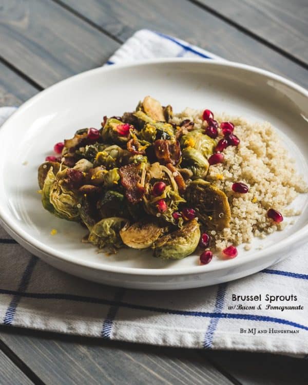 Brussels Sprouts with Bacon and Pomegranate MJ and Hungryman Austin