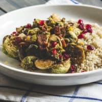 Brussel Sprouts with Bacon and Pomegranate
