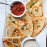Learn how to make the best cheese quesadillas! These are quick to make, customizable, and loved by both kids and adults. Enjoy as a quick lunch or kid-friendly dinner!