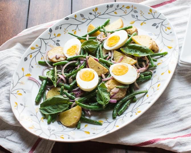 Green Bean and Potato with Lemon Anchovy Dressing