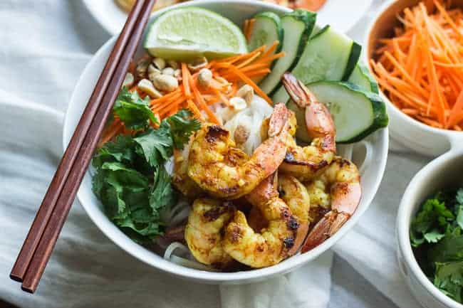 Vietnamese BBQ Shrimp Noodle Bowl