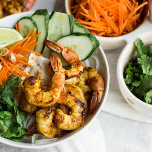 Vietnamese BBQ Shrimp Noodle Bowl
