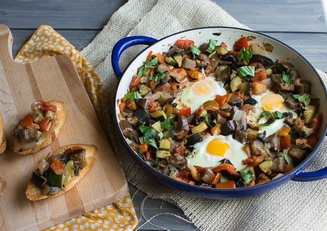 Ratatouille with Poached Eggs