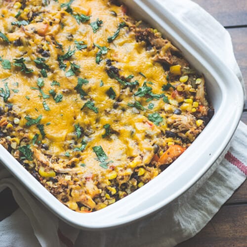 Hatch Chile Southwestern Quinoa Casserole MJ and Hungryman
