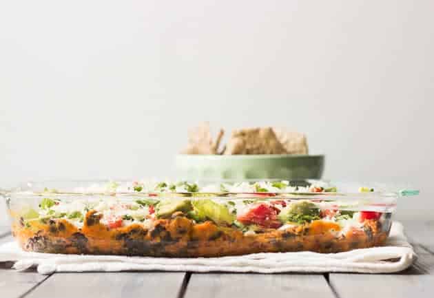 Easy Layered Dip with Sweet Potatoes