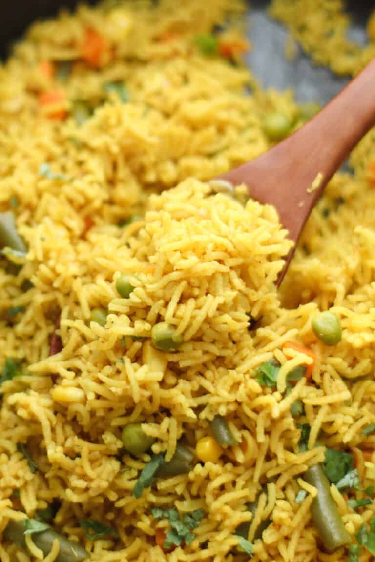 Fluffy Vegetable Rice - MJ and Hungryman