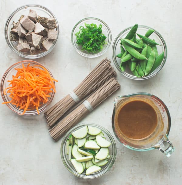 Crunchy Asian Soba Noodles w/ Spicy Almond Butter Sauce MJ and Hungryman