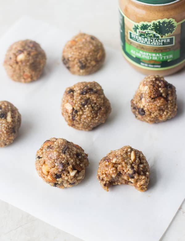 No Bake Almond Quinoa Energy Balls MJ and Hungryman