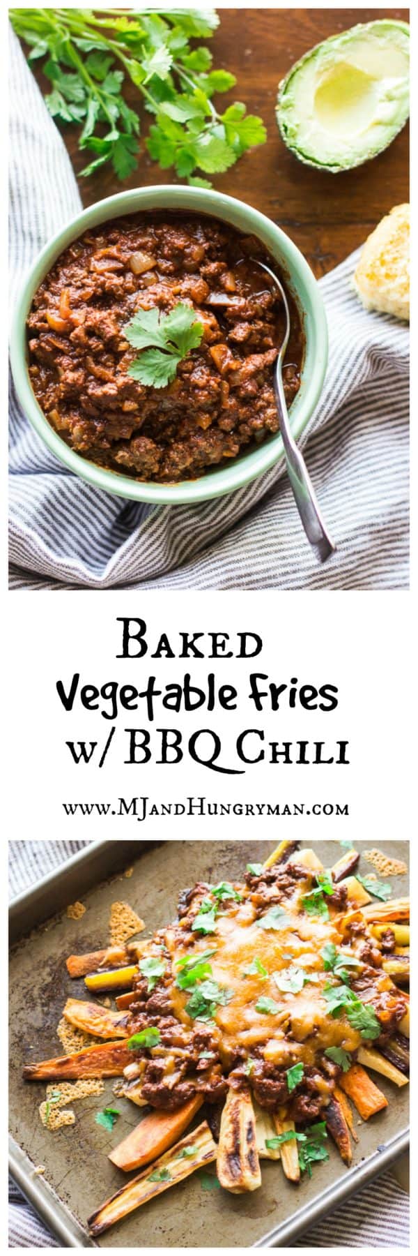 Baked Vegetable Fries with BBQ Beef Chili - MJ and Hungryman - Austin ...