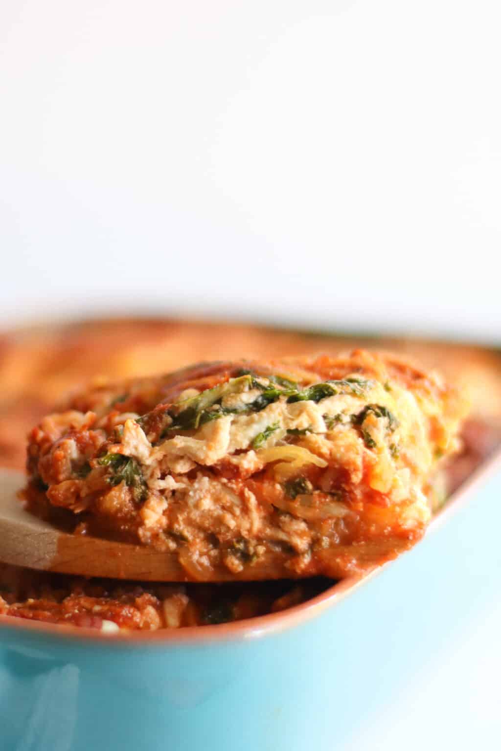 Easy Spaghetti Squash Lasagna MJ and Hungryman