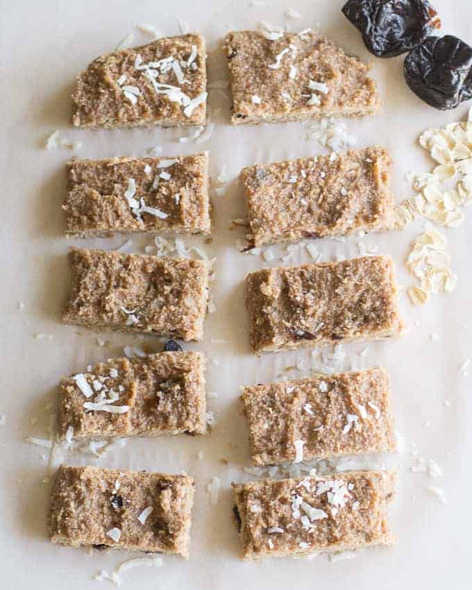 Baked Almond and Coconut Oat Bars - baby led weaning