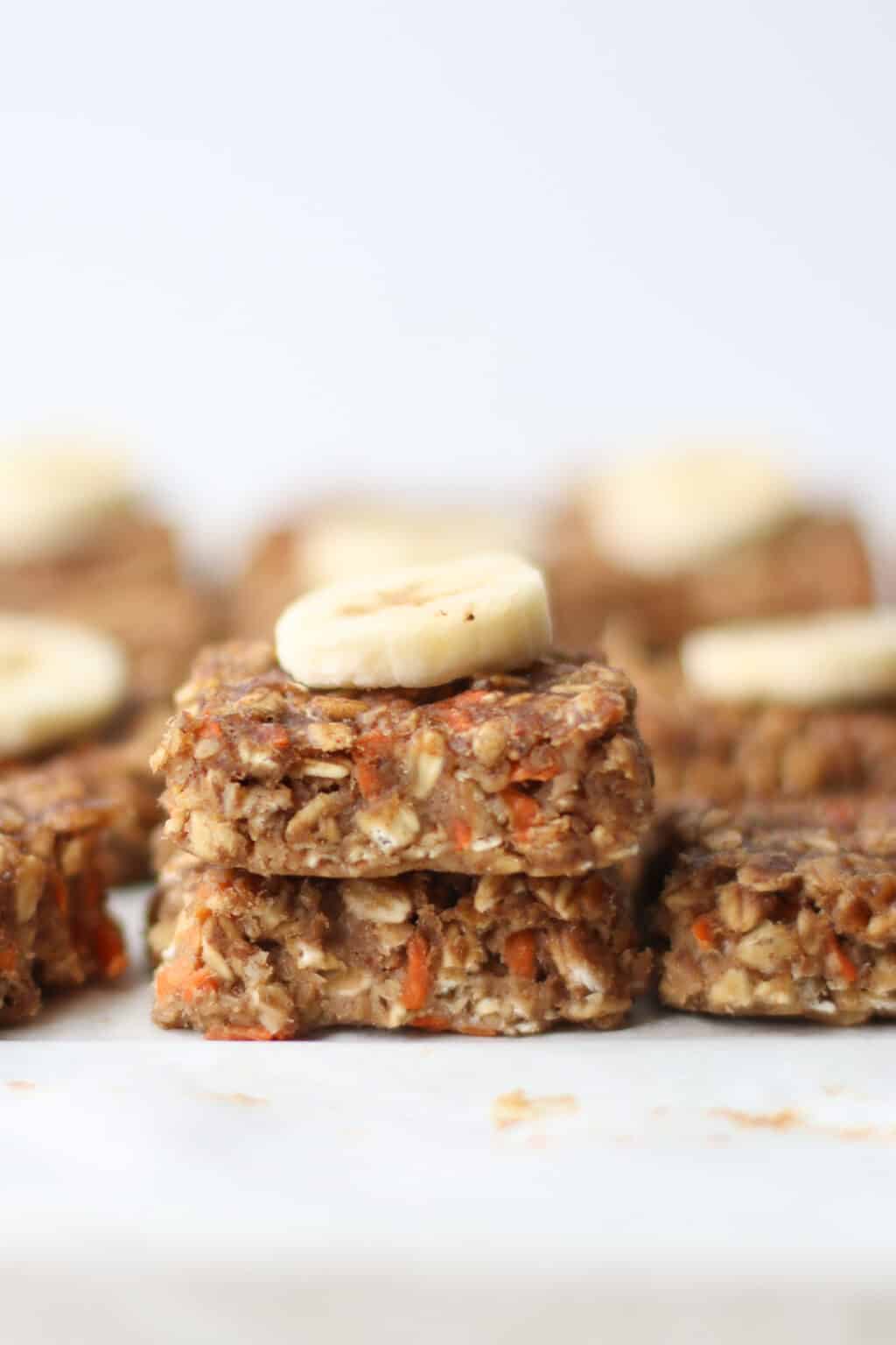 Soft Baked Banana Oatmeal Bars MJ and Hungryman