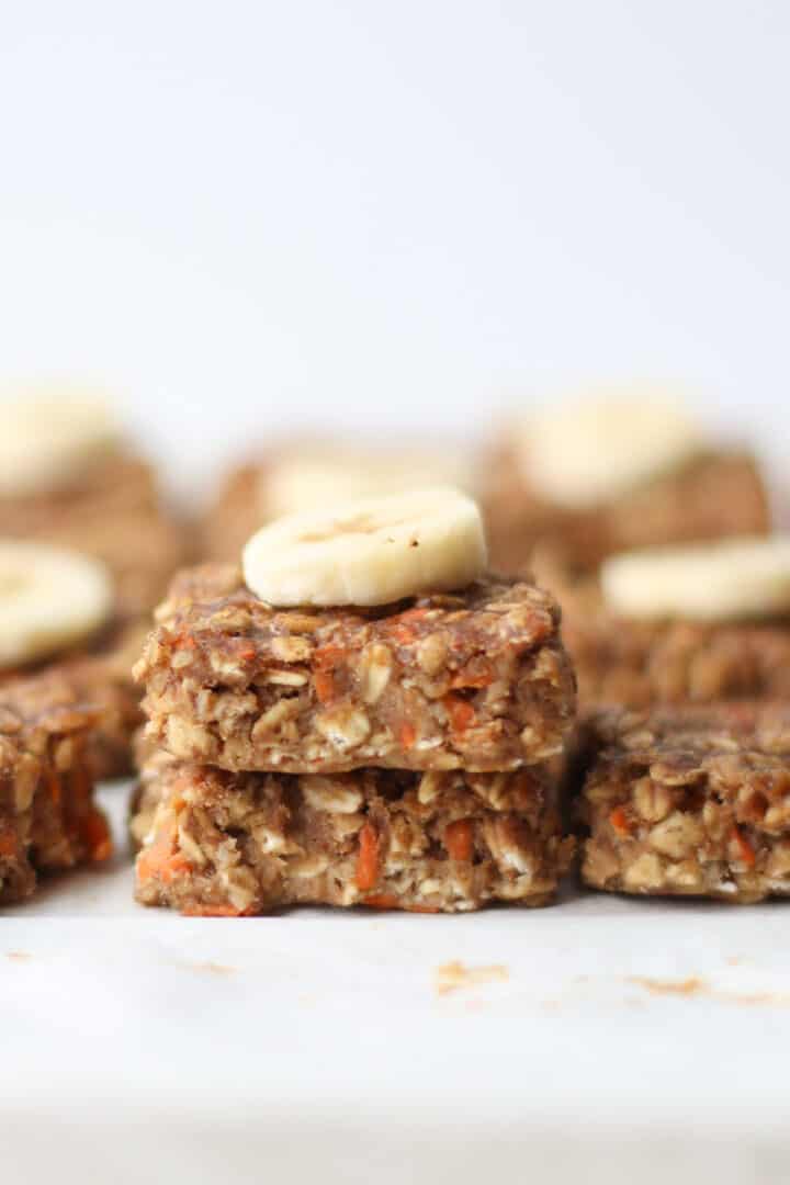 Soft Baked Banana Oatmeal Bars MJ and Hungryman