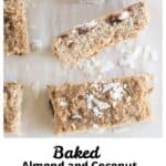 baked almond and coconut oat bars - mjandhungryman