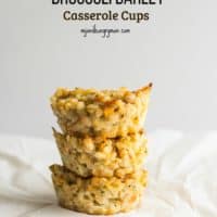 Broccoli Barley Casserole Cups - baby led weaning
