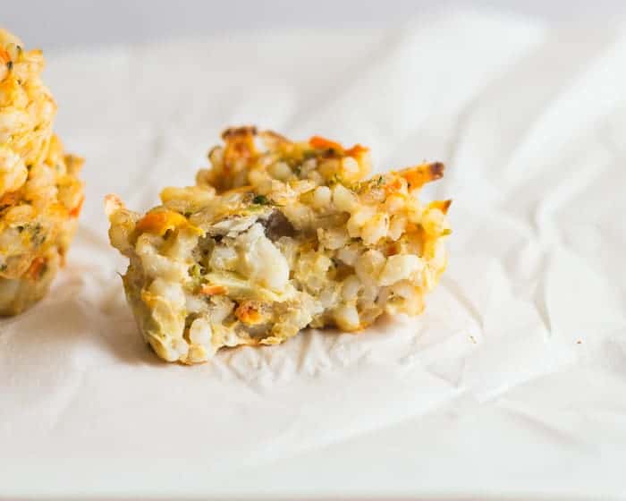 Broccoli Barley Casserole Cups - baby led weaning