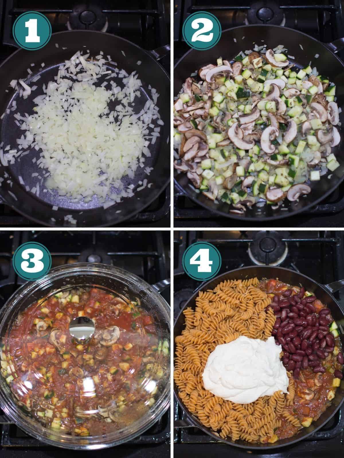step by step instructions showing cooking process