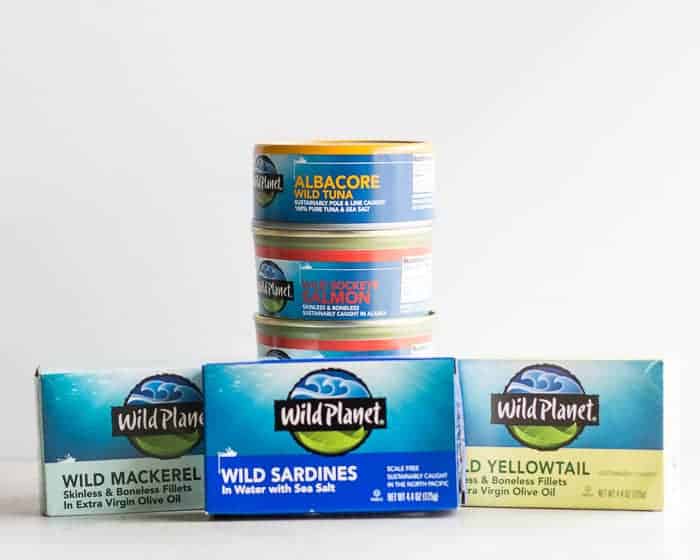 wild planet canned sardines, mackerel, yellowtail and salmon