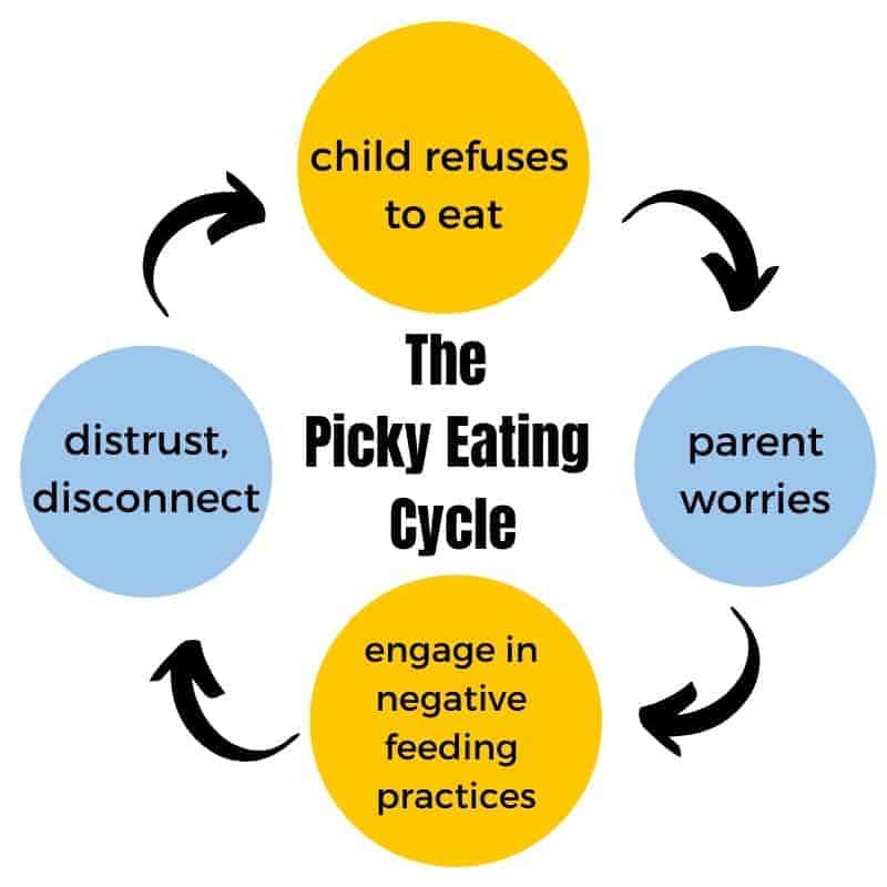 a graphic showing the picky eating cycle