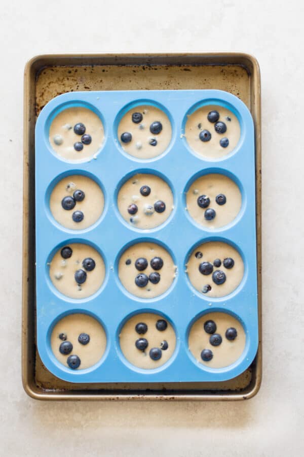 Healthy Blueberry Blender Baby Muffins MJ and Hungryman