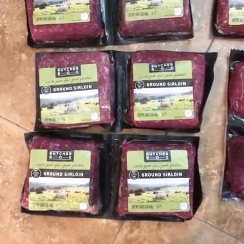 6 individually packaged Butcherbox Ground Beef