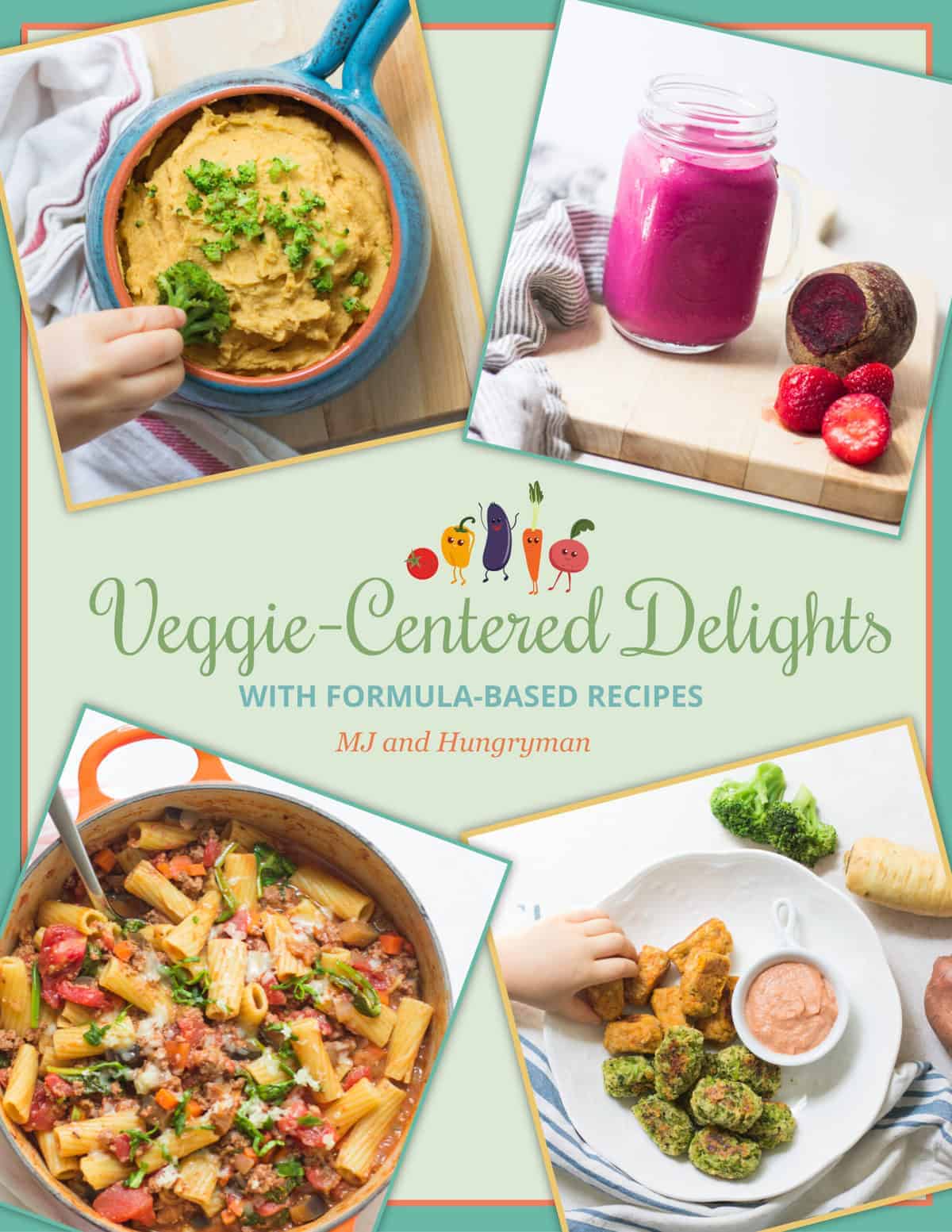 cover page for veggie centered delights ecookbook