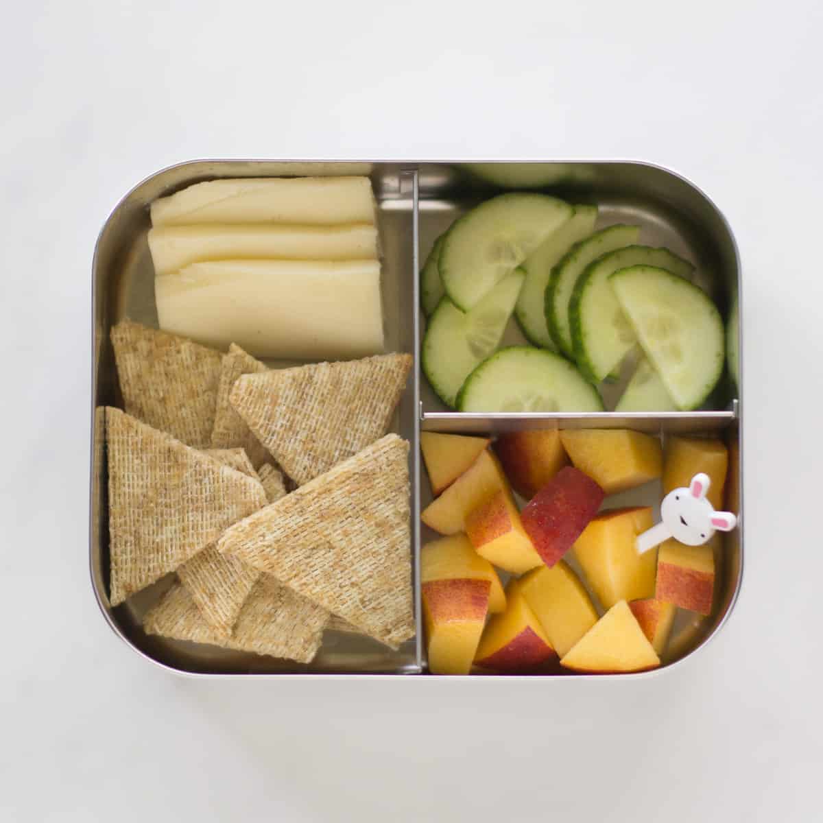 Crackers and cheese lunch box.