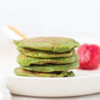 stacked spinach baby pancakes