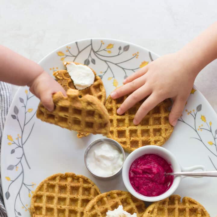 Healthy Pumpkin Waffles Recipe MJ and Hungryman