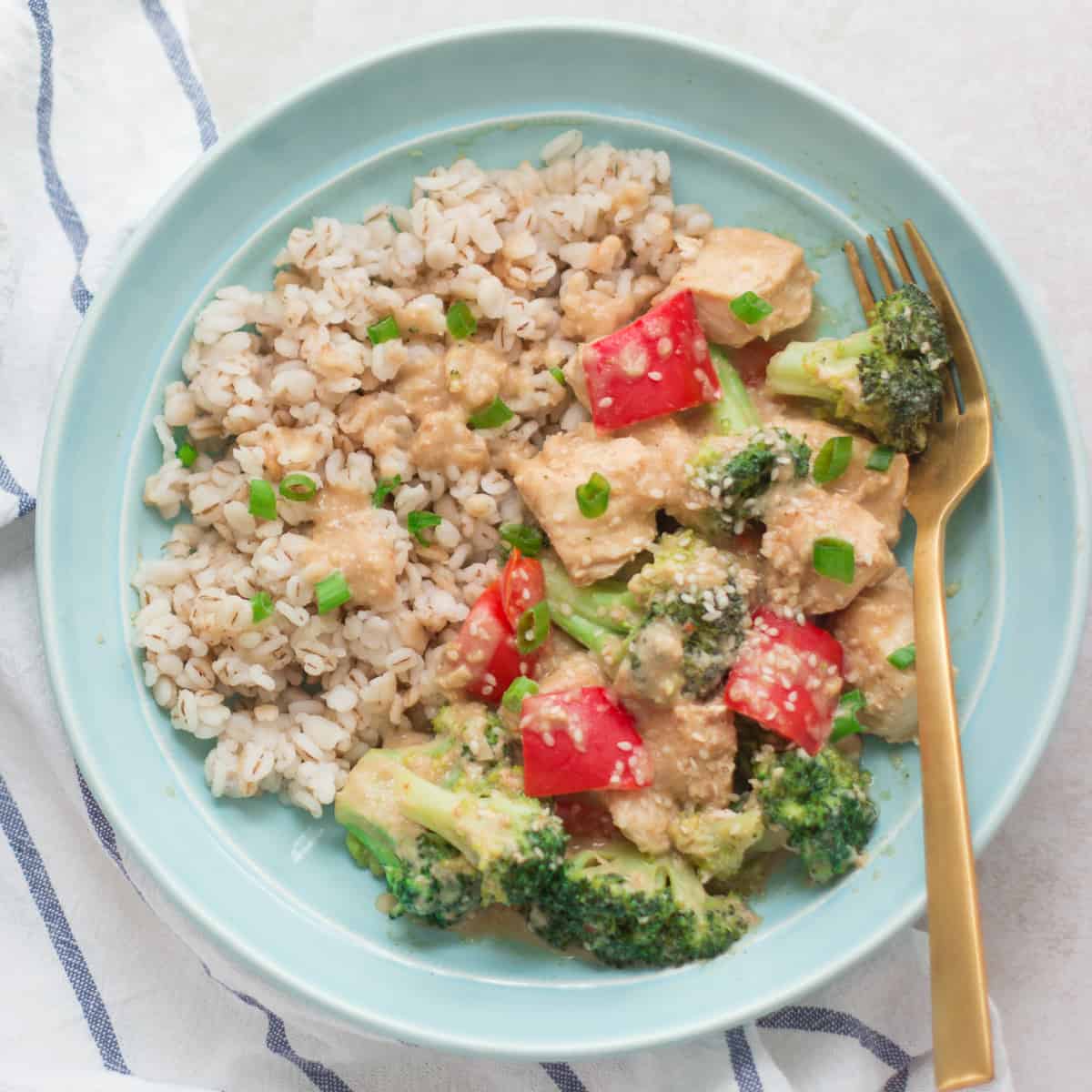 Instant Pot Peanut Chicken and Broccoli