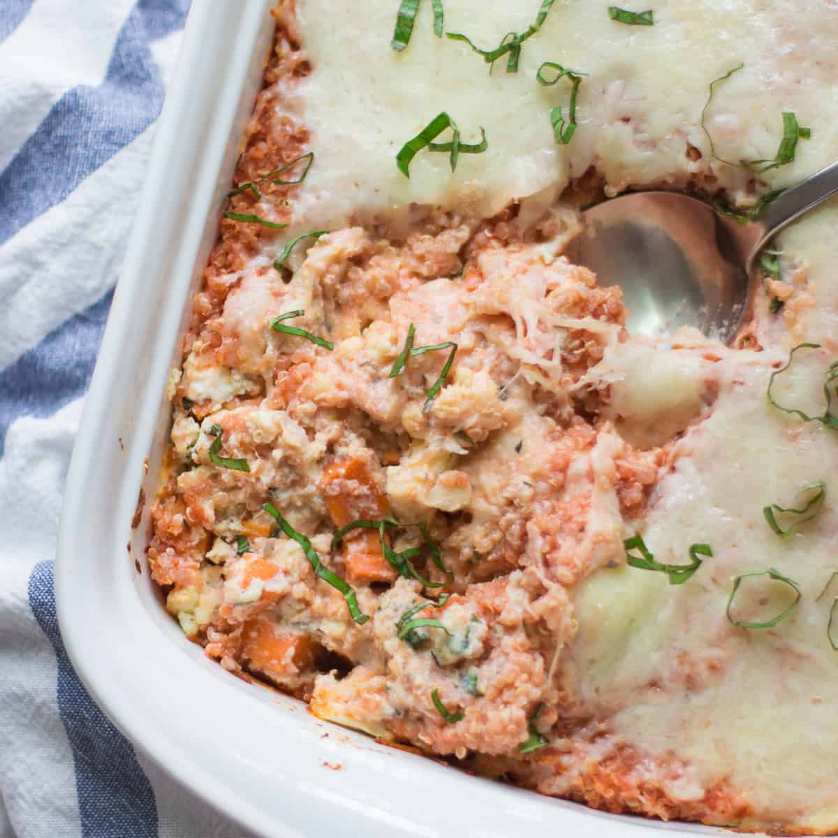 Vegetarian Sweet Potato Lasagna with Quinoa