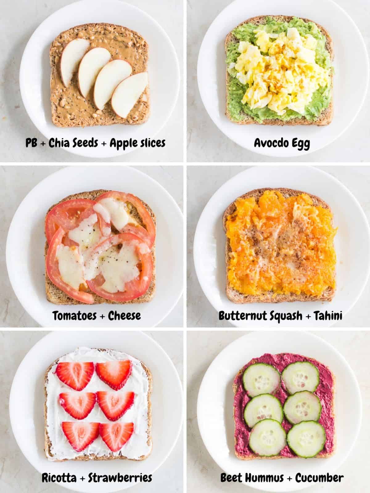 six toddler friendly toasts.