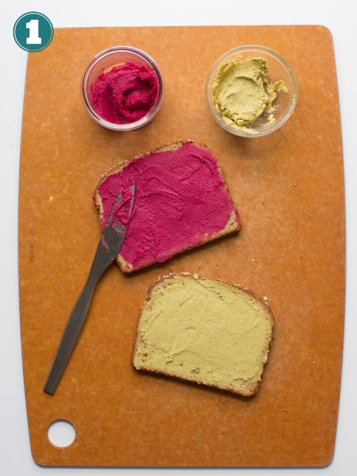 Hummus Grilled Cheese (to share with kds) MJ and Hungryman