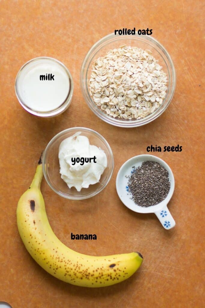 Simple Banana Overnight Oats MJ and Hungryman