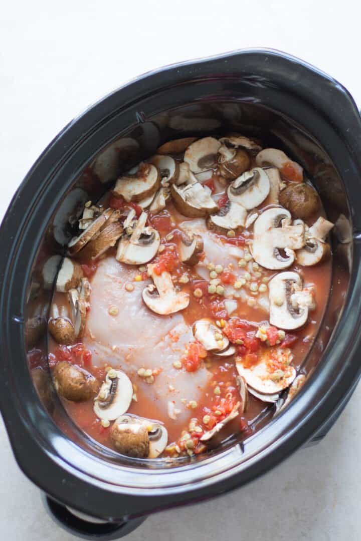 Slow Cooker Thai Chicken Lentil Curry MJ and Hungryman