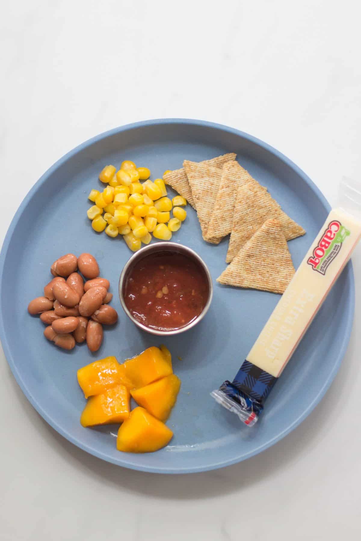 Mexican themed snack tray.