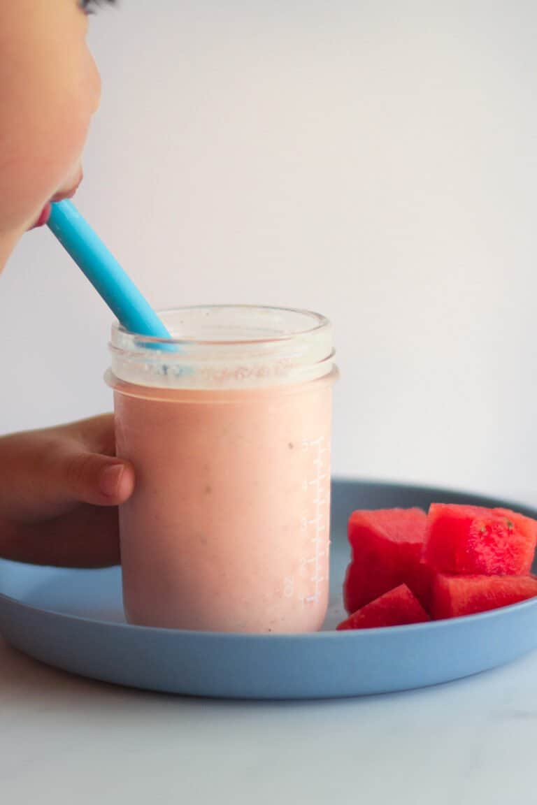 Creamy Banana Watermelon Smoothie MJ and Hungryman