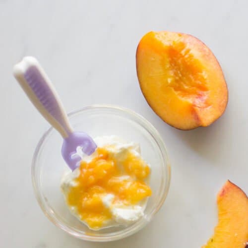 Peach for Baby (Puree and Baby Led Weaning) MJ and Hungryman