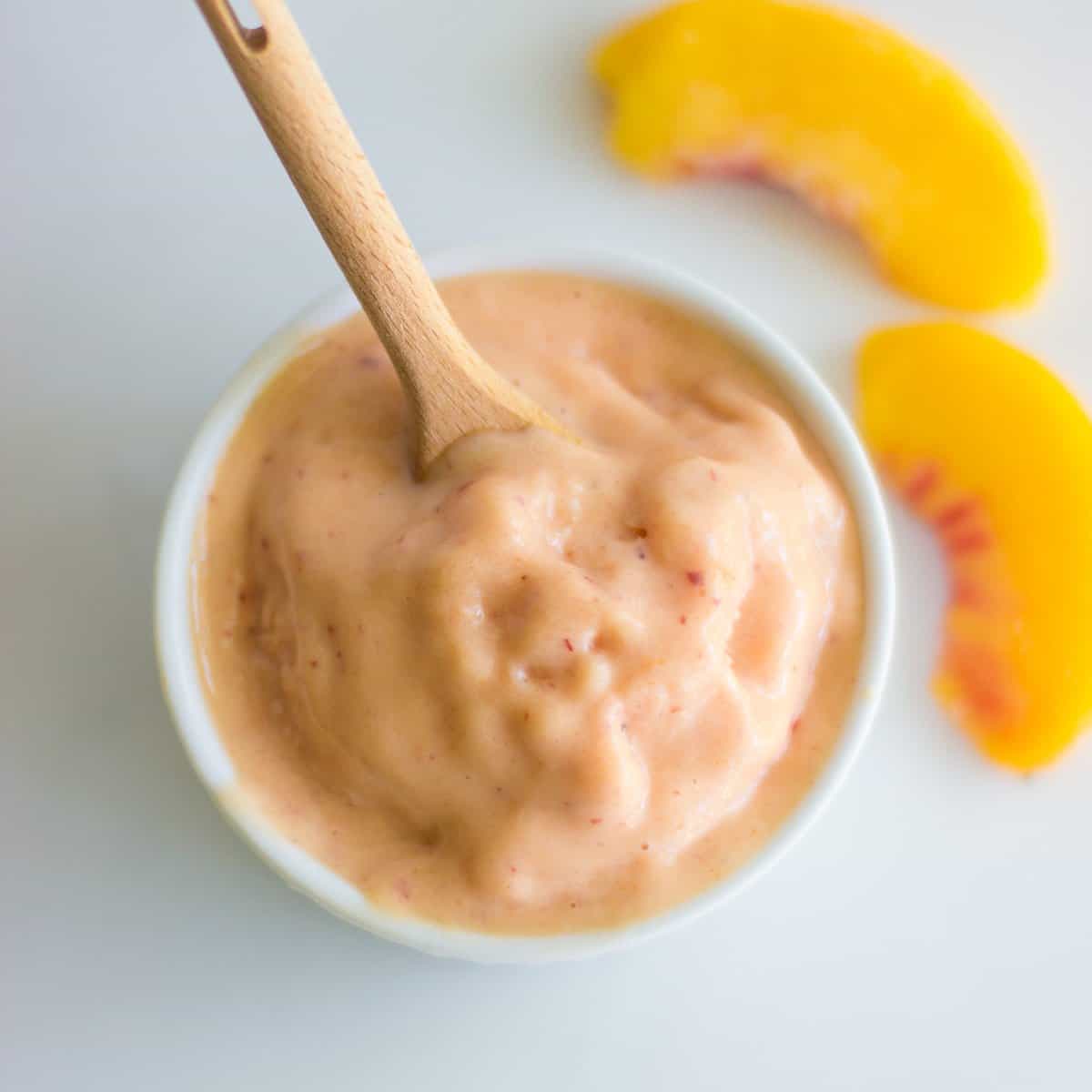 Peach yogurt for baby
