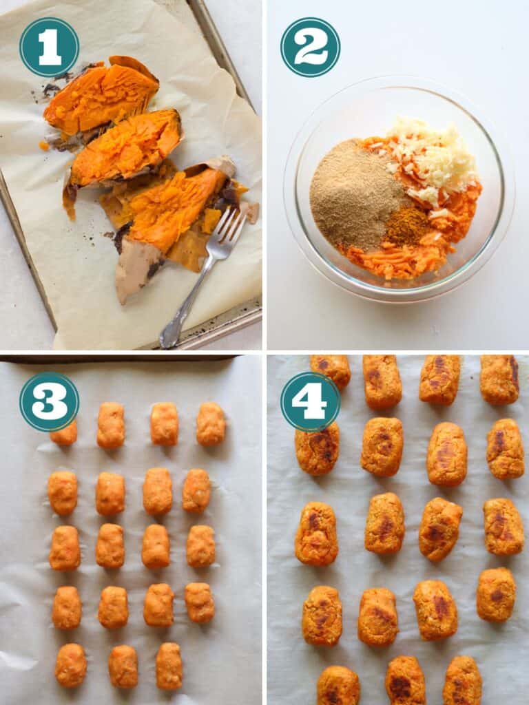 Easy Baked Sweet Potato Tots MJ and Hungryman