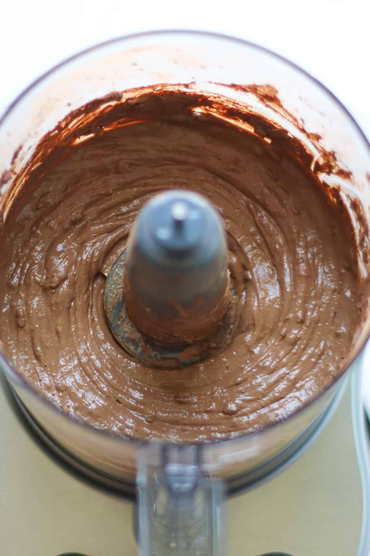 All the ingredients blended until smooth in the food processor.