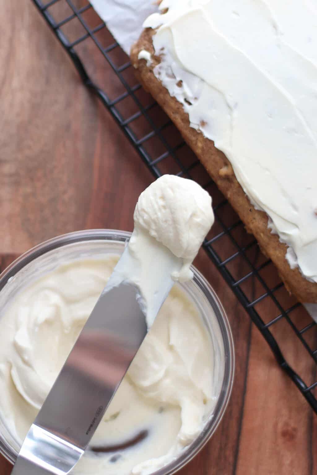 Healthy Cream Cheese Frosting MJ and Hungryman