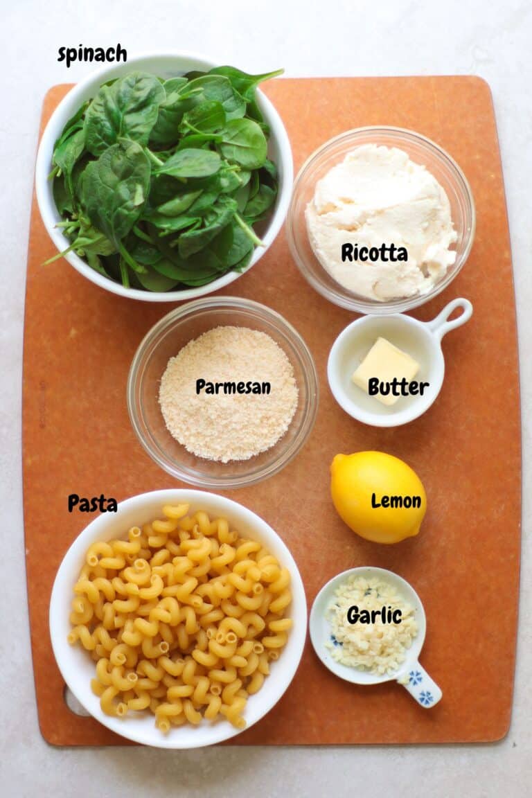 Lemon Ricotta Pasta with Spinach MJ and Hungryman