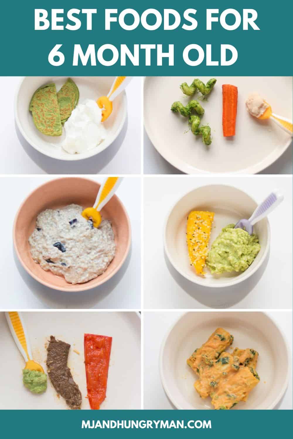 Top Foods for 6 Month Old Baby (with Recipes and Meal Plan) - MJ and ...